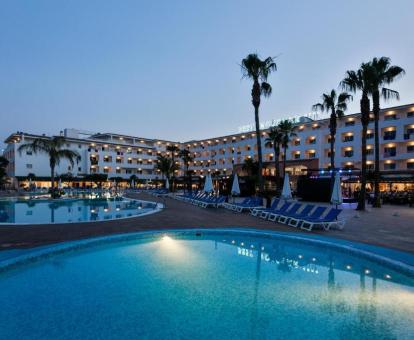 Foto de una de las piscinas al aire libre disponibles todo el año de este moderno hotel.