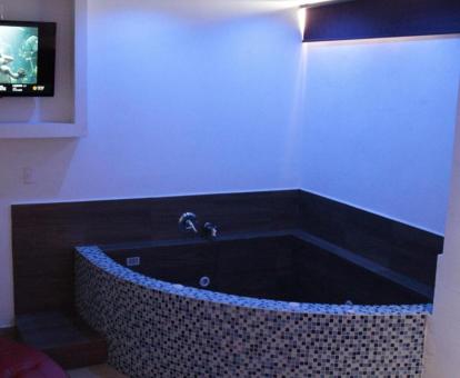 Foto de la bañera de hidromasaje privada de la Suite Deluxe de este alojamiento.