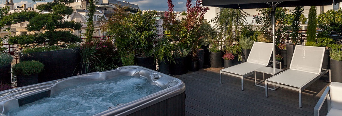 Jacuzzi privado en Hotel Felicien de Paris