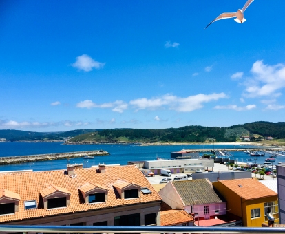 Foto de las vistas al mar desde la terraza de uno de los apartamentos.