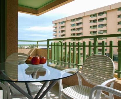 Foto de las instalaciones de este apartamento con vistas al mar.