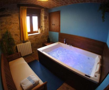Foto de la bañera de hidromasajes privada del apartamento de un dormitorio.