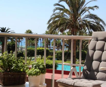 Foto de las instalaciones de este apartamento con vistas al mar.