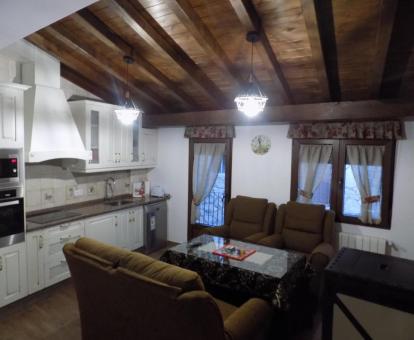 Foto del interior de este pequeño apartamento rural de dos dormitorios.