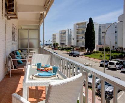 Foto de las instalaciones de este apartamento con vistas al mar.