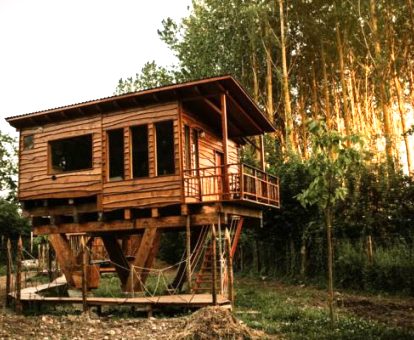 Preciosa cabaña de madera en los árboles ideal para disfrutarla en pareja.