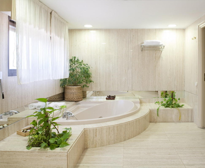 Foto de la bañera con hidromasaje del hotel El Mirado de Rocío, en Alcobendas