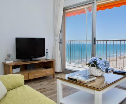 Foto de las instalaciones de este apartamento con vistas al mar.