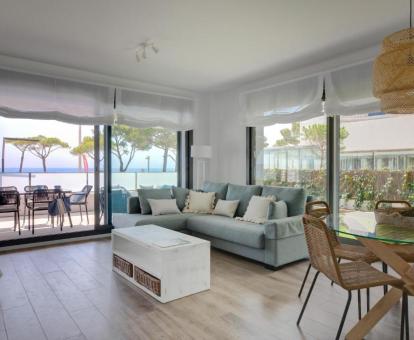 Foto de las instalaciones de este apartamento con vistas al mar.