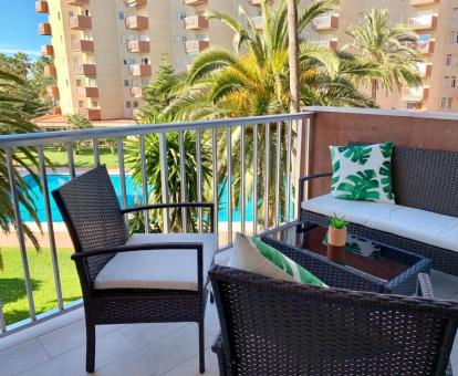 Foto de las instalaciones de este apartamento con vistas al mar.