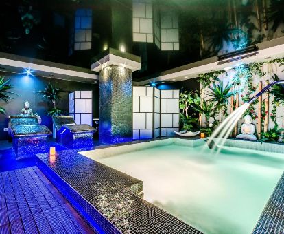 Elegante espacio de bienestar de este romántico hotel para parejas.