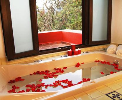 Foto de la bañera de hidromasaje privada de la suite junior executive.