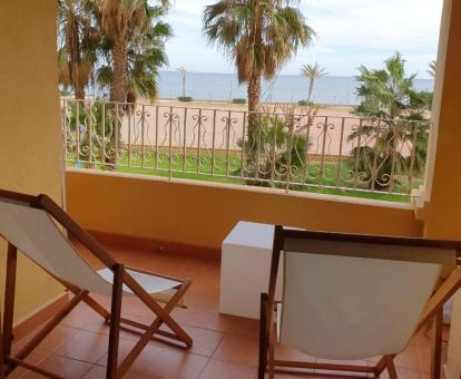 Foto de las instalaciones de este apartamento con vistas al mar.