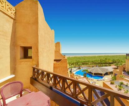 Foto de las vistas al mar desde la terraza de una de las habitaciones del hotel.