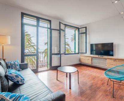 Foto de las instalaciones de este apartamento con vistas al mar.