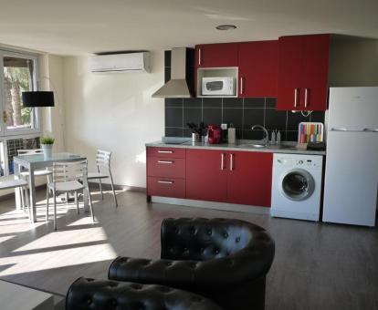 Foto de las instalaciones de este apartamento con vistas al mar.