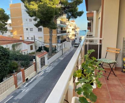 Foto de las instalaciones de este apartamento con vistas al mar.