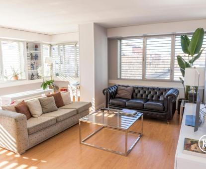 Foto de la sala de estar de este luminoso apartamento.