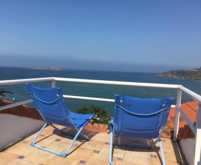 Foto de la terraza con vistas al mar del alojamiento.