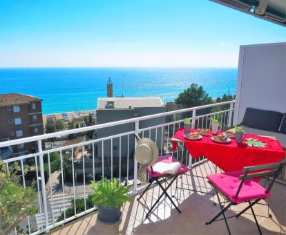 Foto de las instalaciones de este apartamento con vistas al mar.