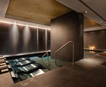 Piscina cubierta del centro de bienestar de este elegante hotel.