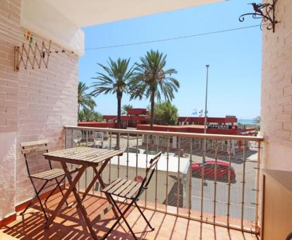 Foto de las instalaciones de este apartamento con vistas al mar.