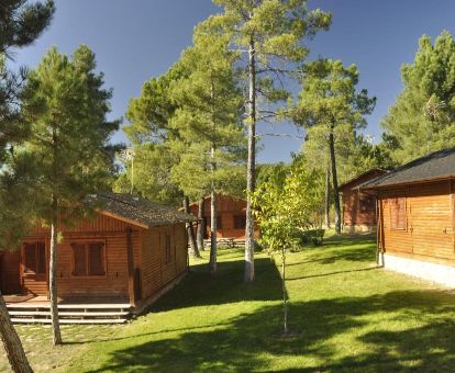 Cabañas independientes en medio de la naturaleza de este alojamiento rural.