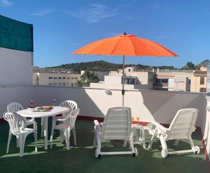 Foto de la terraza privada en la azotea de este precioso apartamento.