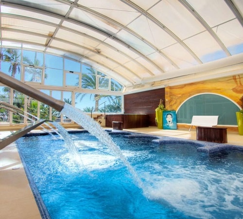 Centro de bienestar y spa en Hotel Servigruop Montíboli donde tienes piscina de hidroterapia, sauna y baños turcos