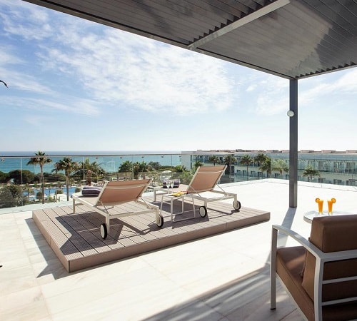 Habitación con terraza con vistas al mar en Vincci Selección Aleysa, Hotel Boutique & Spa