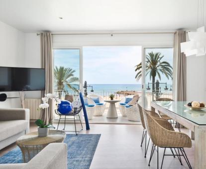 Foto de las instalaciones de este apartamento con vistas al mar.