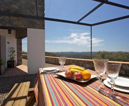 Foto de la terraza privada con preciosas vistas a la naturaleza de esta casa de campo.