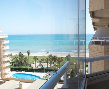 Foto de las instalaciones de este apartamento con vistas al mar.