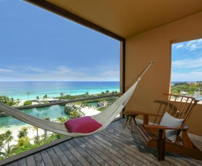 Foto de una de las habitaciones con vistas al mar de este maravilloso hotel todo incluido.